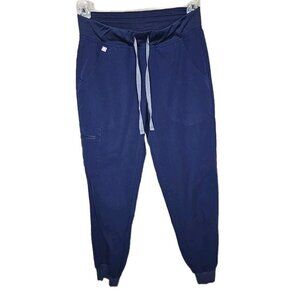 FIGS Technical Collection Womens Zamora Jogger Navy Blue Scrub Pants Size Small